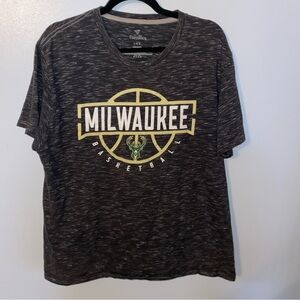 Fanatics Black Milwaukee Basketball Short Sleeve Tee